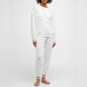 PJ Salvage White and Pink Women’s Pajama Set